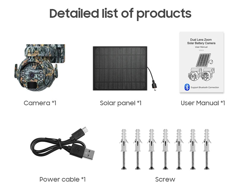 SHIWOJIA 2K 4MP 4G Solar Security Camera, Wildlife surveillance camera with 4MP sensor, 360° view, and animal tracking features.