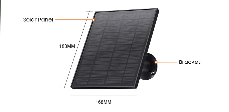 SHIWOJIA 3MP 4G Solar Camera, Solar panel with compact design for efficient energy harvesting, perfect for small spaces.