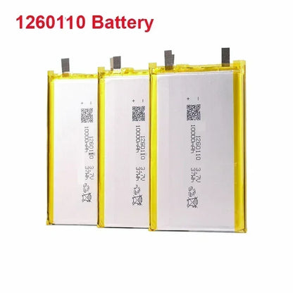 1260110 Lithium Polymer Battery 3.7V 10000mAh Li‑Po Rechargeable Cell for Power Bank, Laptop, LED & Camping DIY