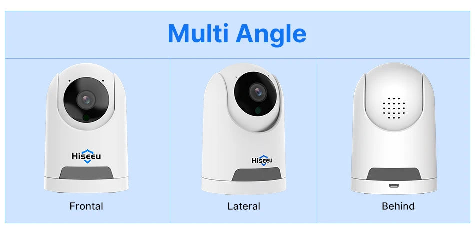 Hiseeu 2MP Baby Pet Monitor Camera, High-resolution camera provides multiple-angle views for comprehensive monitoring of your baby.