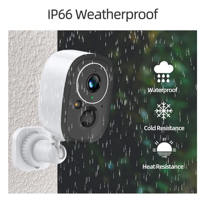 Hkixdiste 5MP Solar Camera, IP66 Weatherproof Waterproof Cold Resistance Heat