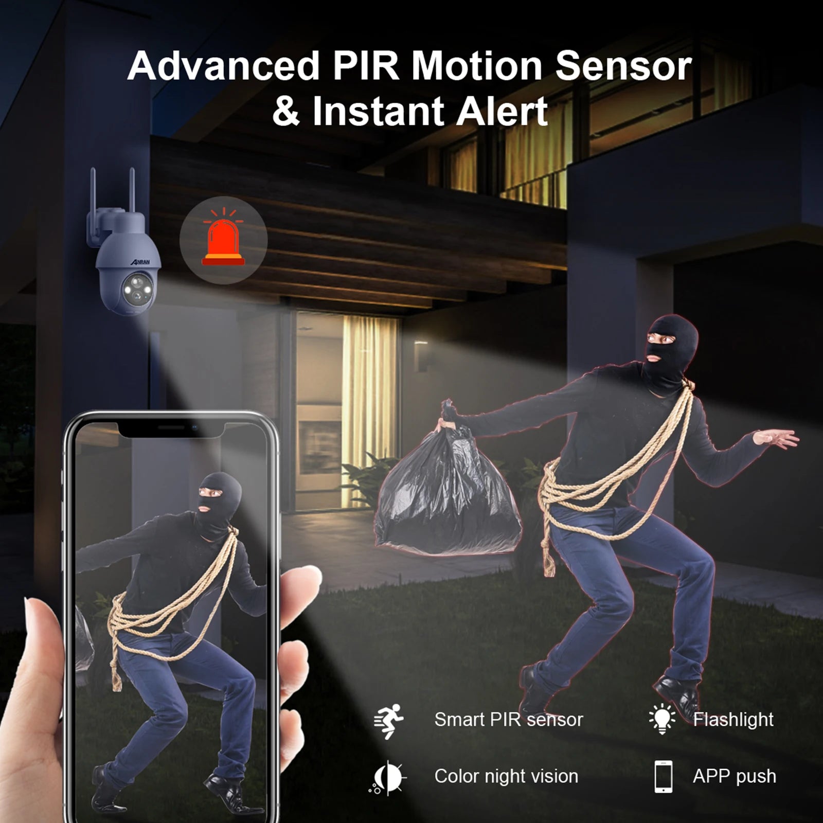 Advanced PIR Motion Sensor & Instant Alert Arel Smart PIR