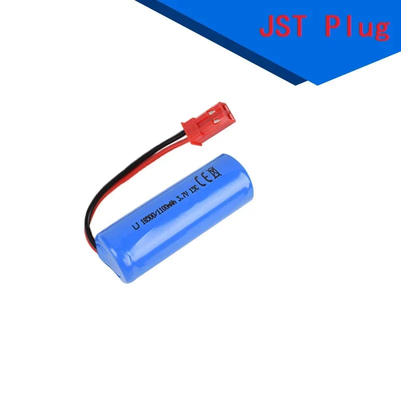3.7V 1100mAh 18500 Li-Ion Battery for S900 FT008 RC Helicopter/Boat, SM/JST Plug | Toys Electronic Accessories