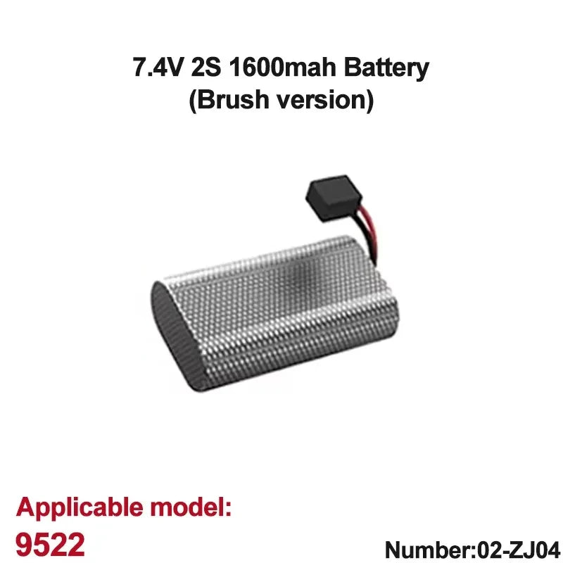 GANGBIBAO Lipo Battery, 7.4V 2S 1600mAh Battery for Model 9522