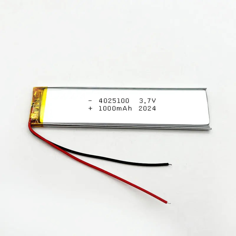 4025100 3.7V 1000mAh Lithium Polymer Battery, 4/25/100mm, PH-2.0P Plug for Bluetooth Recorder, E-book, LED Lights