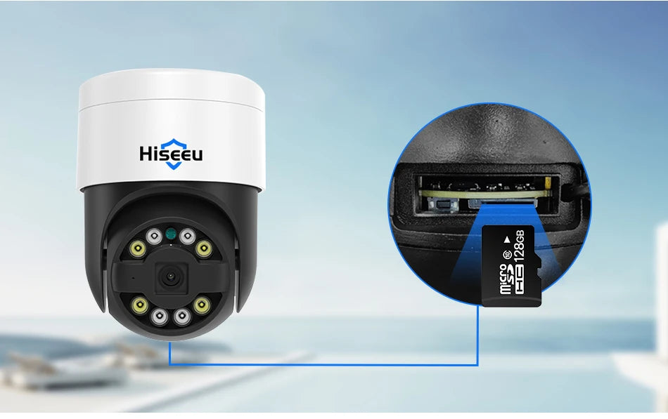 Hiseeu 2K 4MP Camera, Hiseeu 4MP PT Camera with Night Vision and Water Resistance