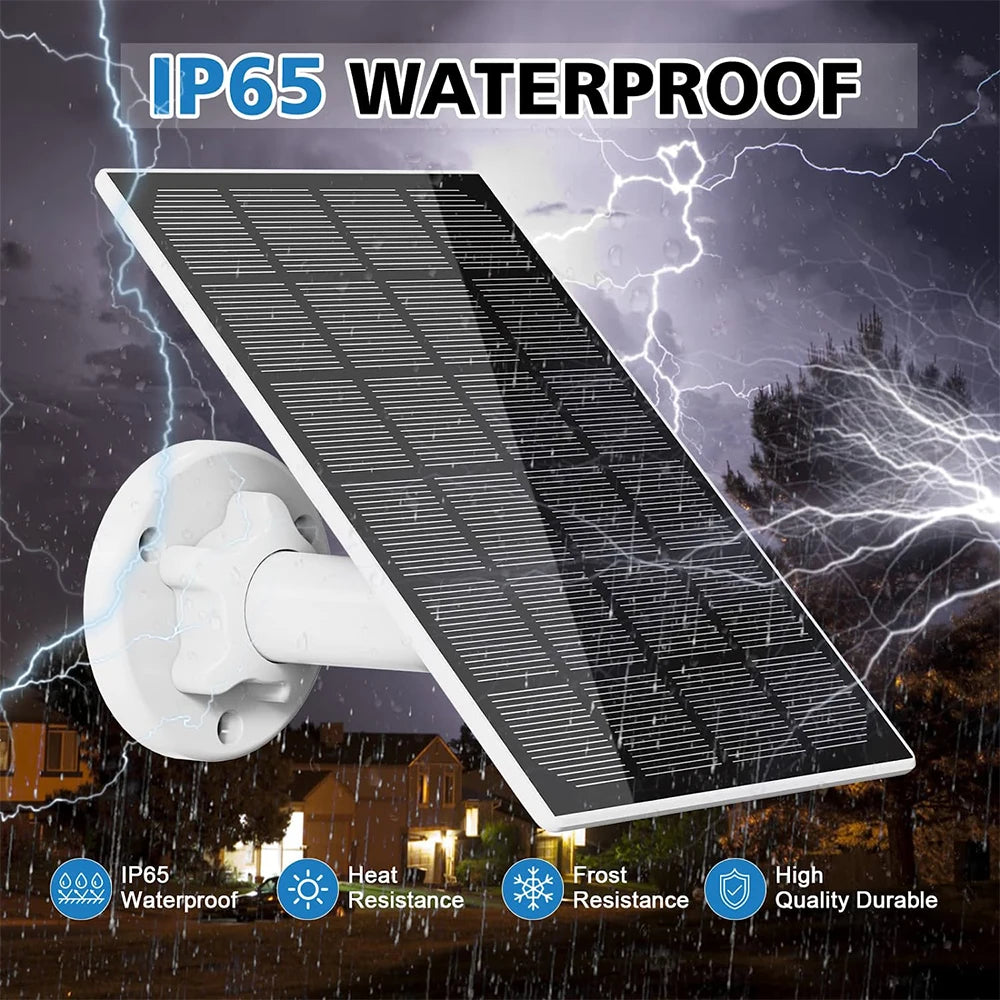 REHENT 3MP Solar Camera, [P6s WATERPROOF IP65 Heat Frost High X Waterproof Resistance