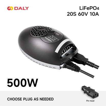 DALY 500W charging ball graphic for LiFePO4 20S 60V 10A with pin head plug option