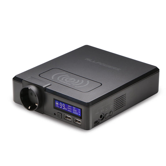 ALLPOWERS 200W Portable Power Station (154Wh/41,600mAh) - Solar Generator with 60W USB-C PD & Qi Wireless Charger