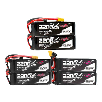2PCS CNHL 3S 11.1V Lipo Battery, Lipo battery pack with high discharge rate and multiple connector options for RC helicopters, airplanes, and FPV applications.