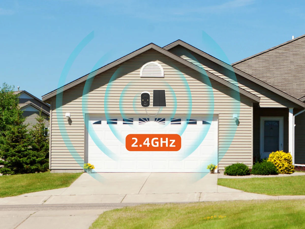 MISECU 2K 3MP Solar Security Camera, the white light will be turned on to switch to full-color mode after motion is detected