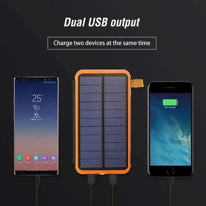 Xiaomi Solar Power Bank, Dual USB output charges two devices simultaneously