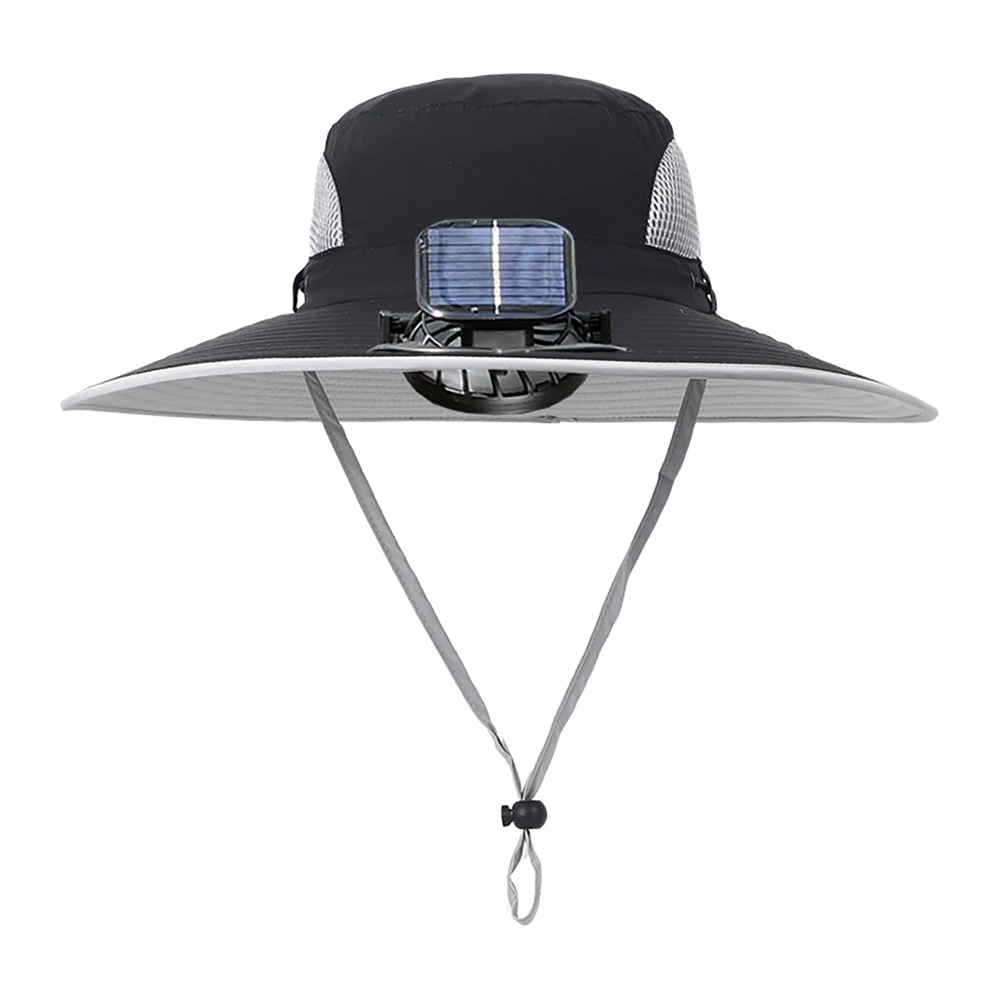 Unisex Solar Fan Sun Hat – Wide Brim Cooling Hat with Dual Fans, USB & Solar Rechargeable, Waterproof Breathable Mesh for Fishing, Hiking, Gardening