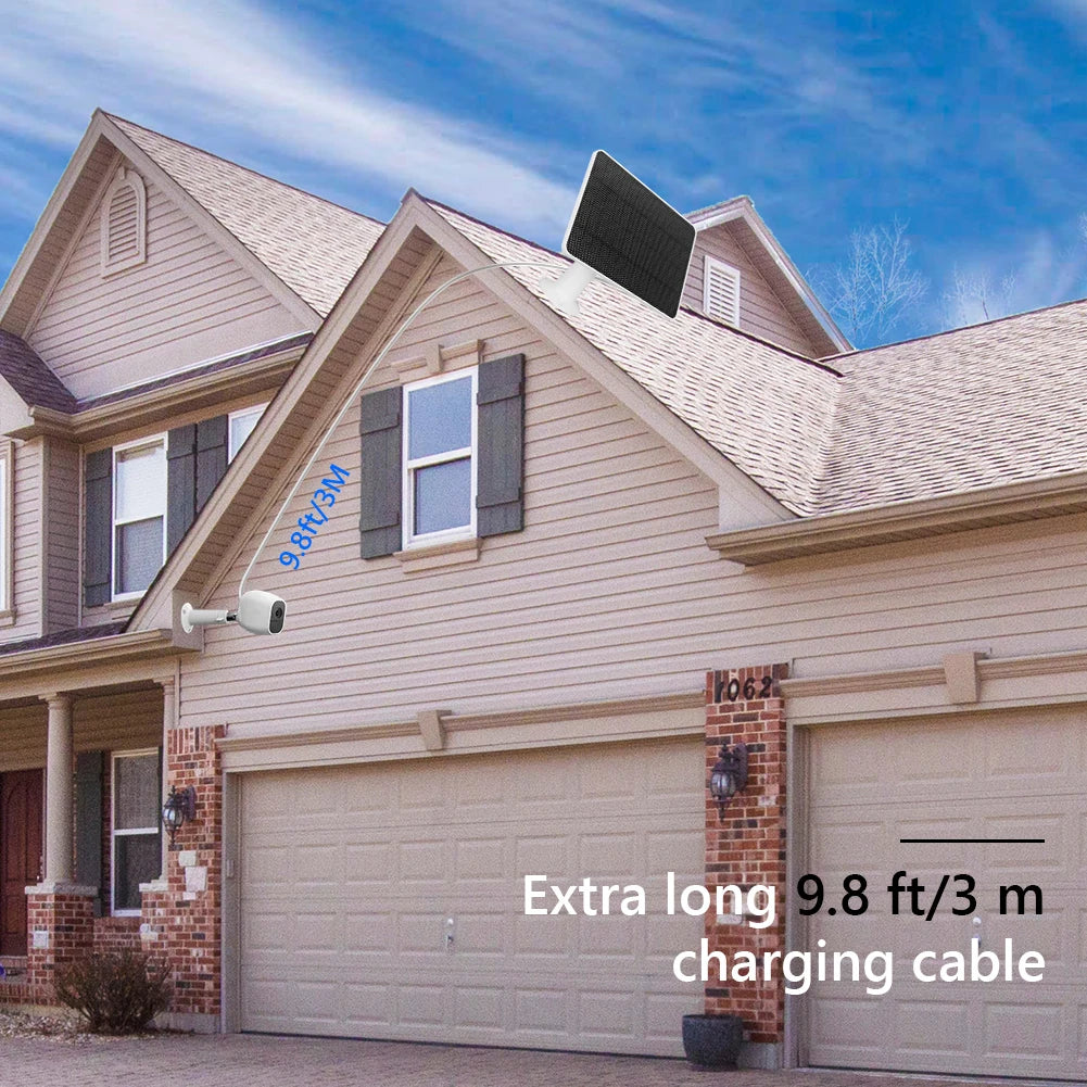 Arlo Ultra Solar Panel, Includes an extra 9.8 feet (or 3 meters) of charging cable for added convenience.