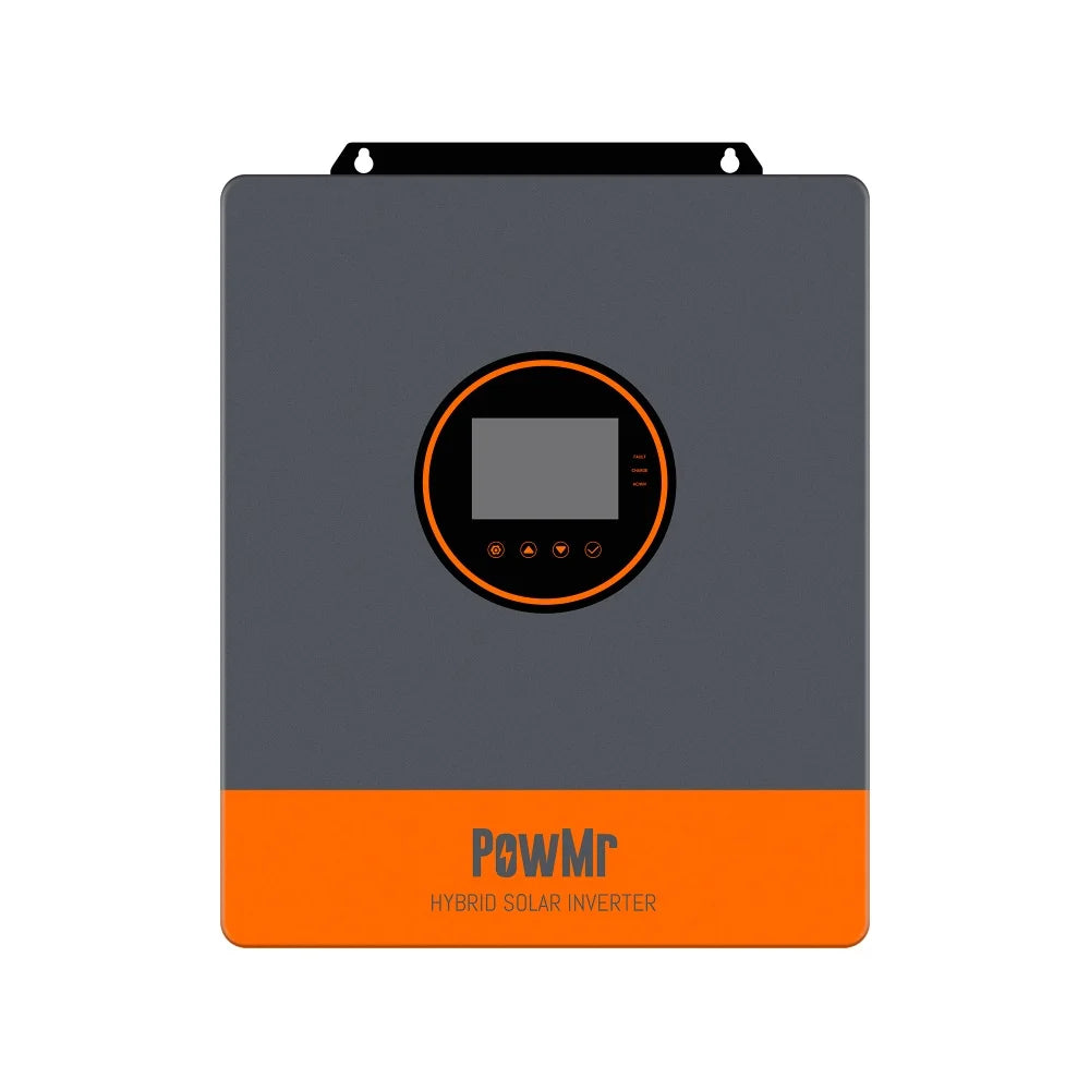 PowMr POW-SunSmart SP5.2K 5.2kW 48V hybrid solar inverter front view with LCD control panel