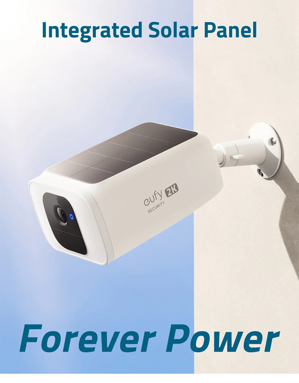 eufy S40 2K Solar Security Camera, Integrated Solar Panel @P Forever Power eufy L secUR