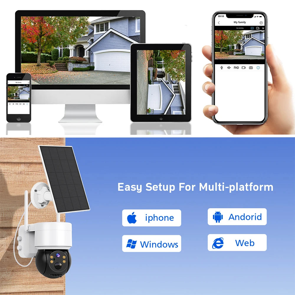 Hiseeu WTD512 1080P 2MP Solar Camera, 0 My famil FHd Setup For Multi-platform iphone Andori