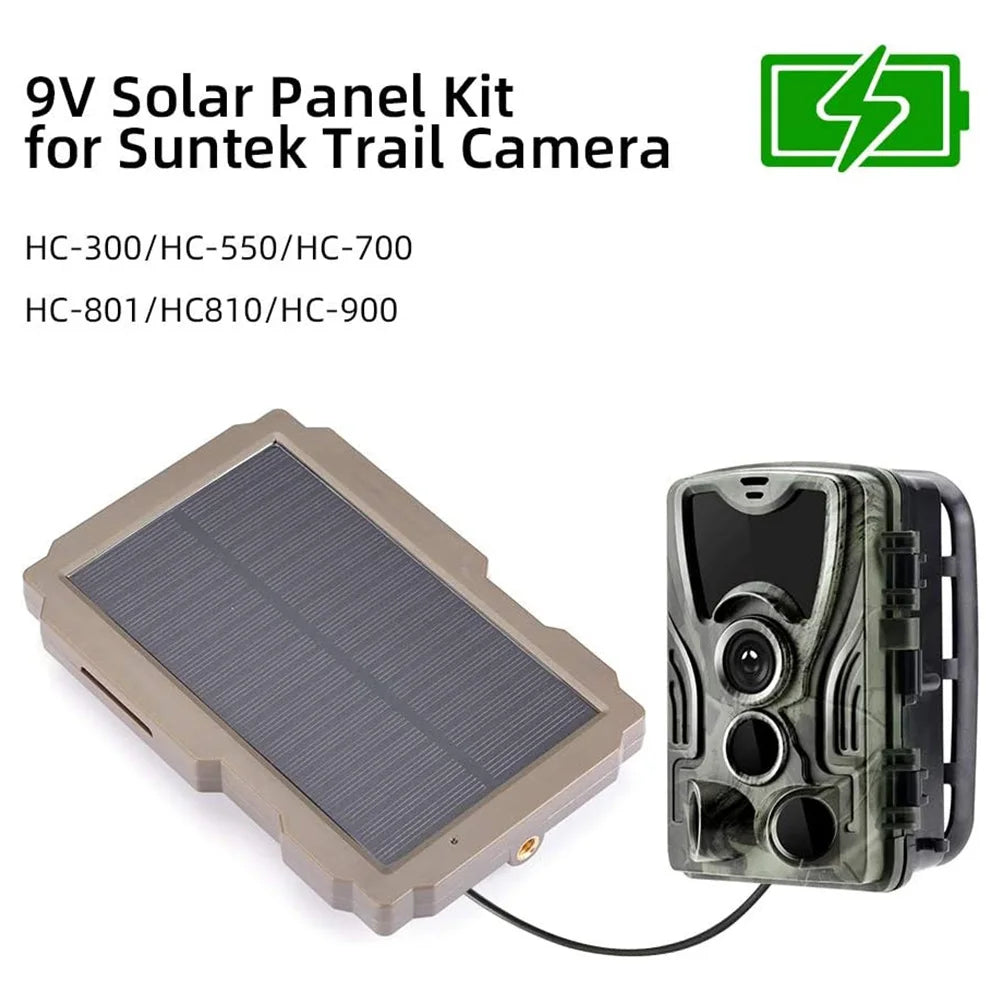 The solar panel kit provides reliable power for trail cameras.