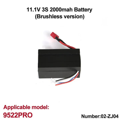 GANGBIBAO Lipo Battery, 11.1V 3S 2000mAh Battery for 9522PRO RC Car