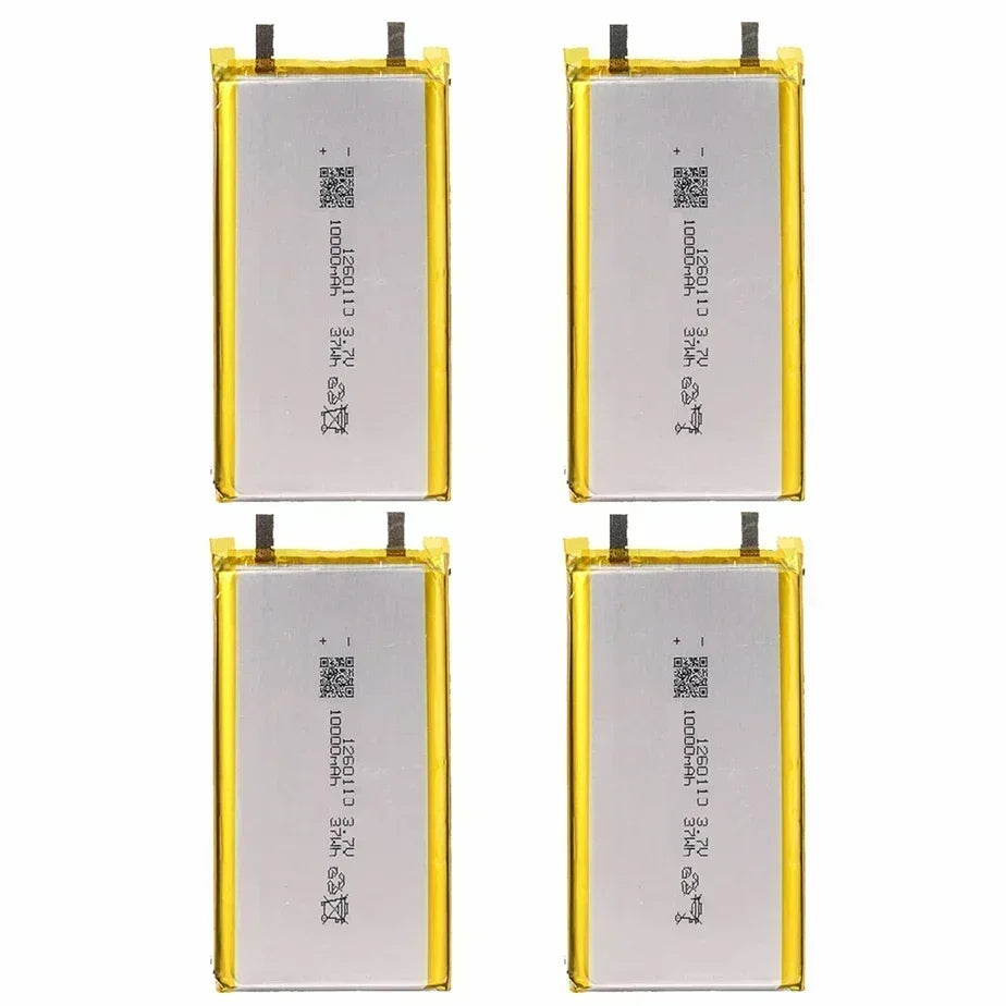 1260110 Lithium Polymer Battery 3.7V 10000mAh Li‑Po Rechargeable Cell for Power Bank, Laptop, LED & Camping DIY