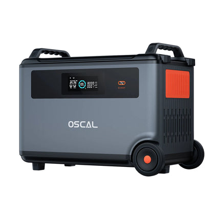 US Plug Oscal PowerMax 3600 Portable Power Station, 3600Wh 110V + BP3600 Battery Pack, 14 Ports, 5 LED Modes, BMS