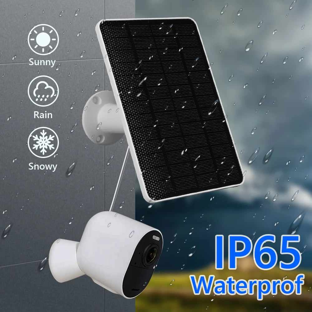 Arlo Pro 3 Solar Panel, Water-resistant design suitable for various weather conditions with IP65 rating.