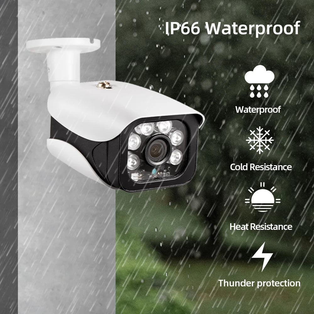 Devoccvo 8CH  8MP Analog Camera, Robust design for reliable outdoor use: waterproof, cold-resistant, heat-resistant, and thunderstorm-proof.