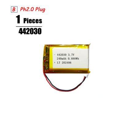 L7ADFJ 3.7V Lipo Battery, 3000mAh Li-Polymer Pouch, PH 2.0 2‑pin Plug, 1S1P, Protective Board, CE RoHS KC