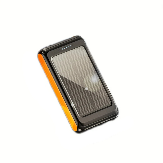 5000mAh Magnetic Wireless Solar Power Bank, USB-C In/Out + USB-A, LED Flashlight, Portable Outdoor Charger