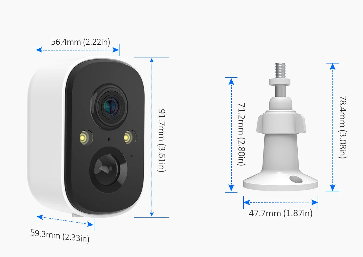 MISECU 2K 3MP Solar Security Camera, two Way communication use the two-way talk feature to warn off unwanted visitors . IP66