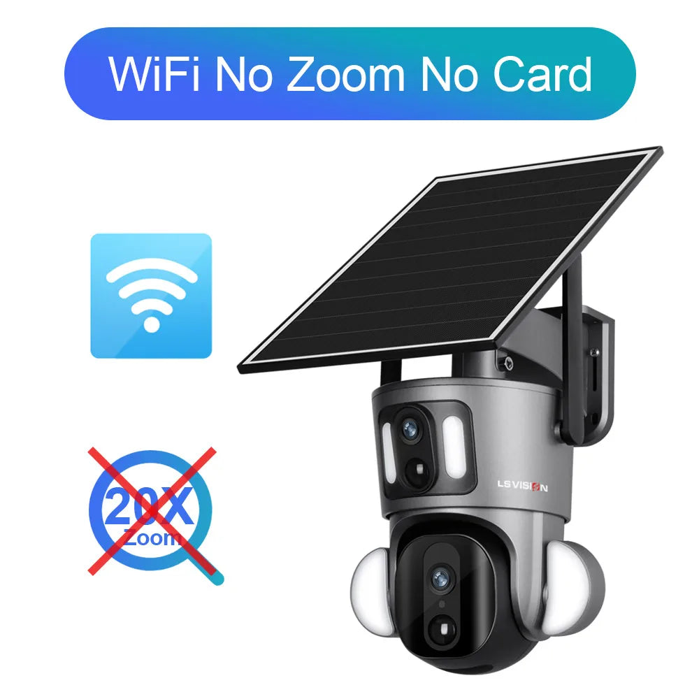 LS VISION 4K 8MP Solar Camera, WiFi No Zoom No Card OOE LLSVIsIE