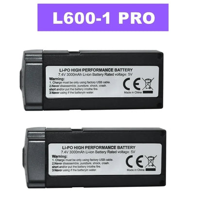 7.4V 3000mAh Li-Po battery; use only factory USB cable. Avoid damage, fire, or water. CE certified. Made in China.