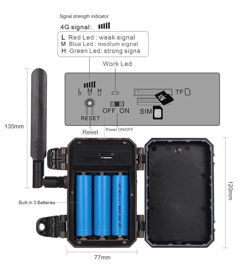 LS VISION 4G Solar Hunting Trail Camera, 