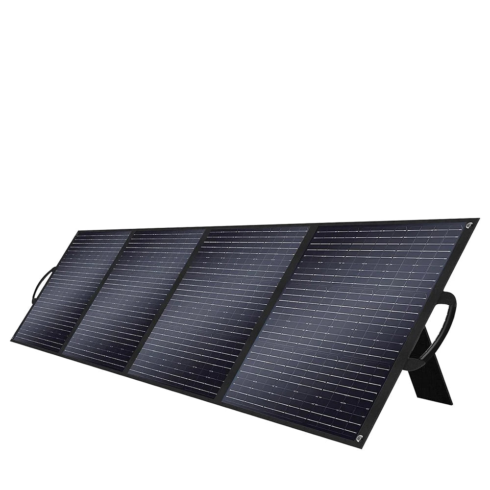 200W Portable Solar Panel, 18V, 23.4% Conversion, Foldable Flexible Monocrystalline ETFE, 4-Panel, T200