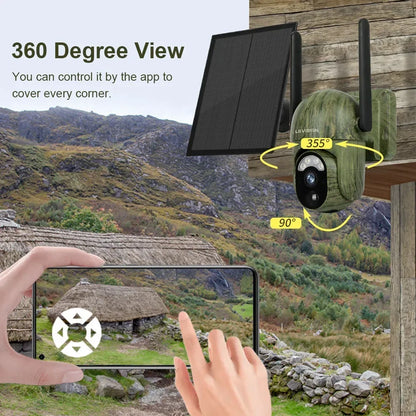 LS VISION 4MP 4G SIM Solar Trail Camera, 360 Degree View You can control it by the app to cover every corner . 360 degree view