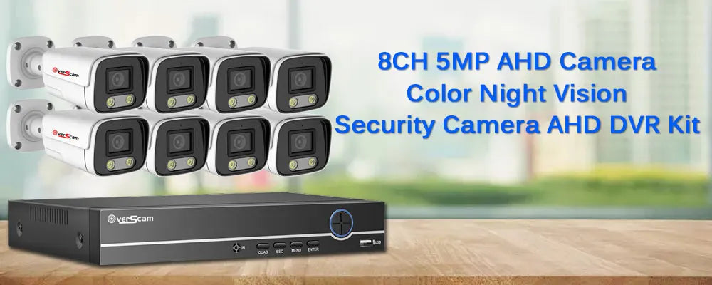 Devoccvo 5MP 8CH AHD DVR Kit, Security camera kit with night vision, 4-channel system, and 8-channel DVR for reliable surveillance.