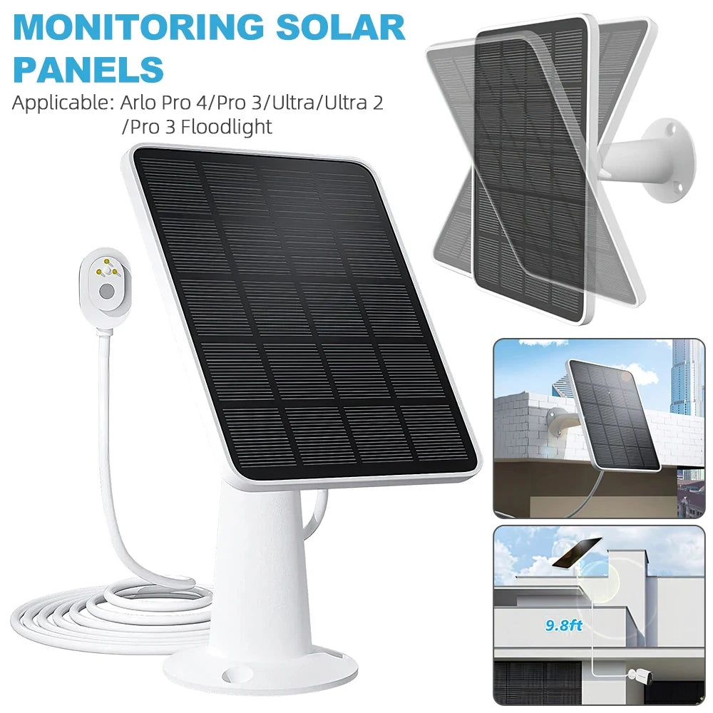 Arlo Pro 3 Solar Panel, Track solar panel performance for select Arlo cameras with this accessory.