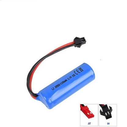3.7V 1100mAh 18500 Li-Ion Battery for S900 FT008 RC Helicopter/Boat, SM/JST Plug | Toys Electronic Accessories