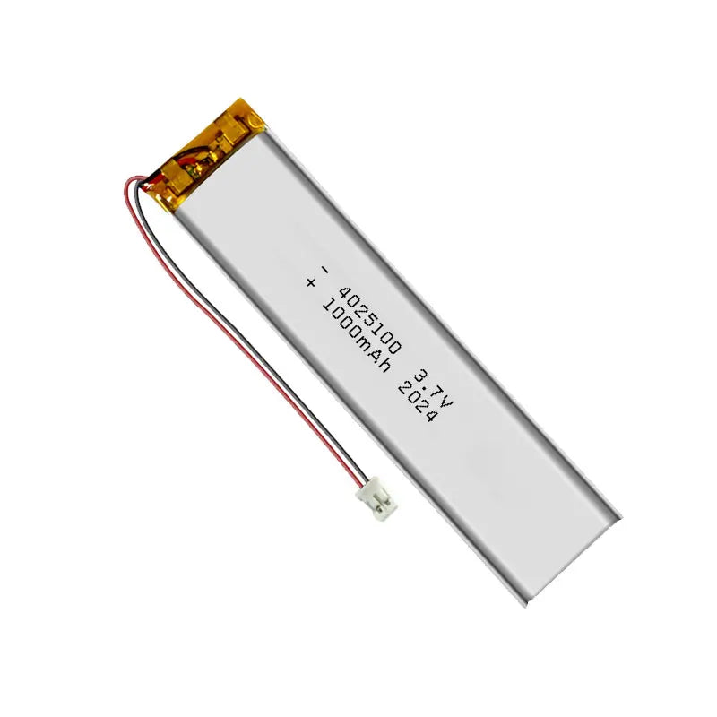 4025100 3.7V 1000mAh Lithium Polymer Battery, 4/25/100mm, PH-2.0P Plug for Bluetooth Recorder, E-book, LED Lights