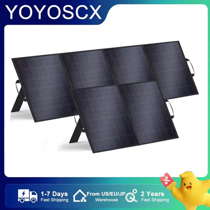Fodable Solar Panel, Portable foldable 100W/200W monocrystalline solar panels with ETFE coating, ideal for power stations; fast shipping and 2-year warranty included.