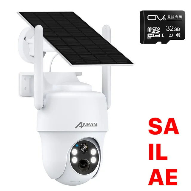 ANRAN G1 2K 3MP Solor Security Camera - SIM Card 4G Battery Camera Security Protection PIR Humaniod Detection Home Video Surveillance