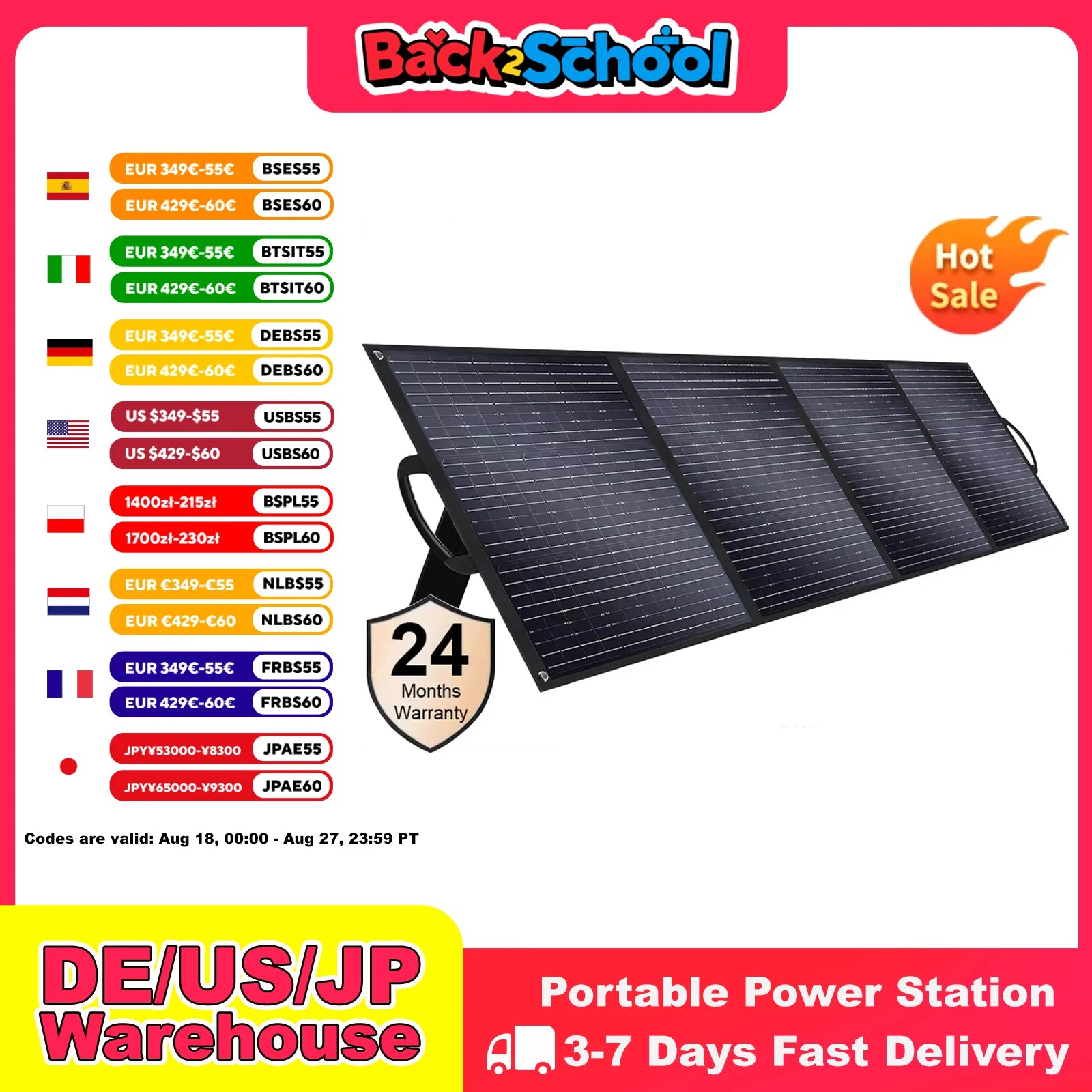 SOLARPLAY S200 200W Foldable Solar Panel, 200W foldable solar panel, 18V monocrystalline ETFE, ideal for camping, travel, and backup power. Includes warranty, regional pricing, and fast delivery from DE/US/JP warehouses.