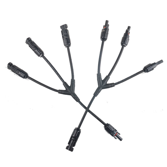 2PCS SolarEpic SA4 Solar Panel Adaptor Cable Y Branch Connector 3 in1 MC4 Solar Cable Connector