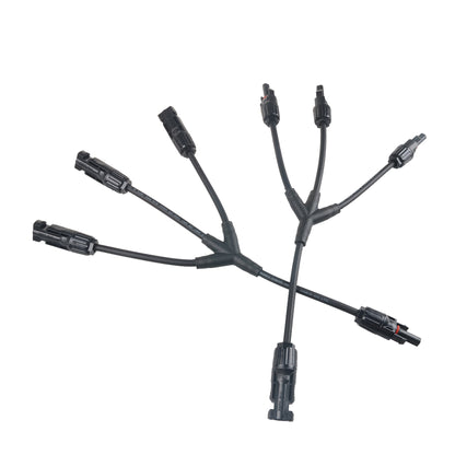 2PCS SolarEpic SA4 Solar Panel Adaptor Cable Y Branch Connector 3 in1 MC4 Solar Cable Connector