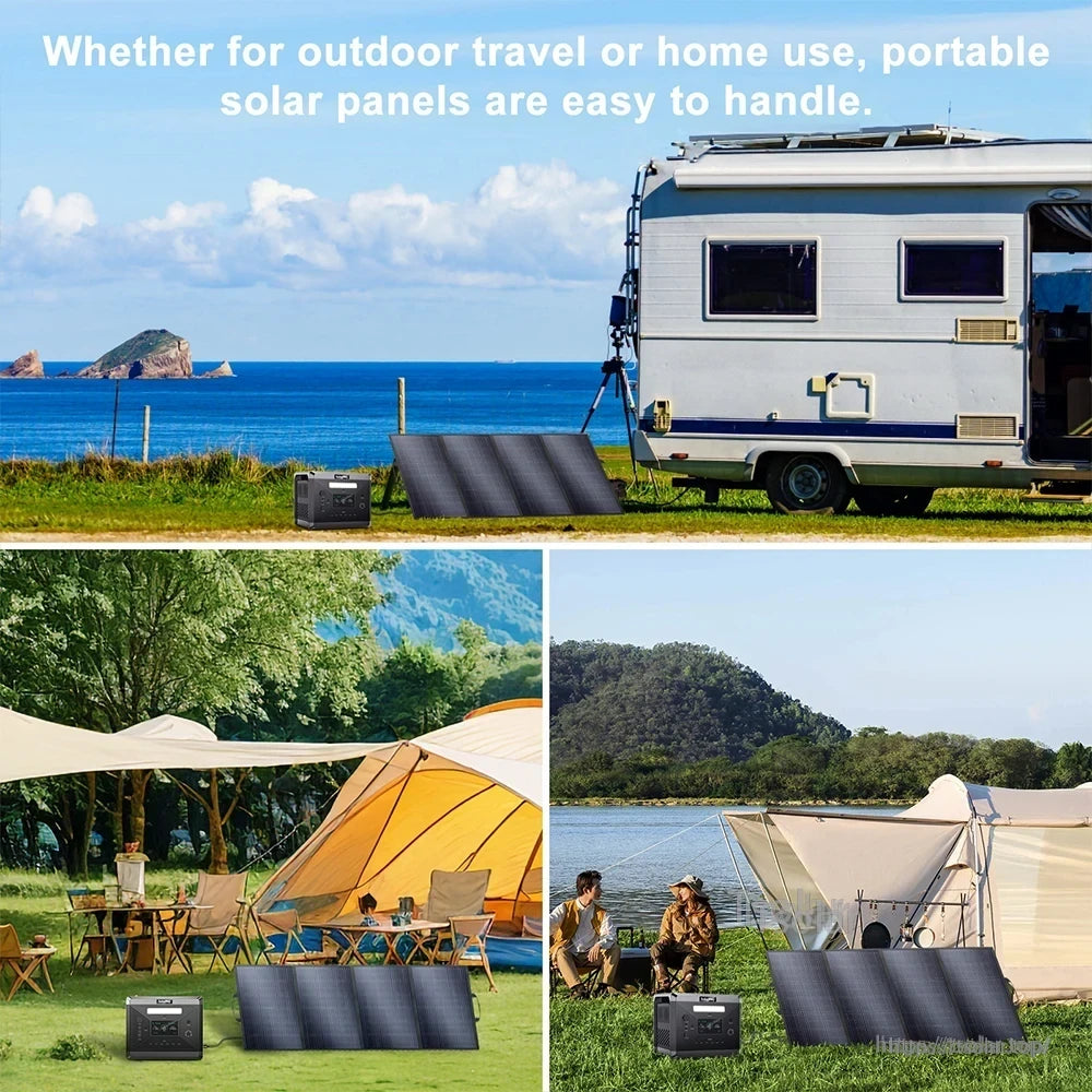 SOLARPLAY S400 400W Foldable Solar Panel High-Efficiency Solar Module Solar Charger with Solar Output for RV Off-Grid Boat Home Camp