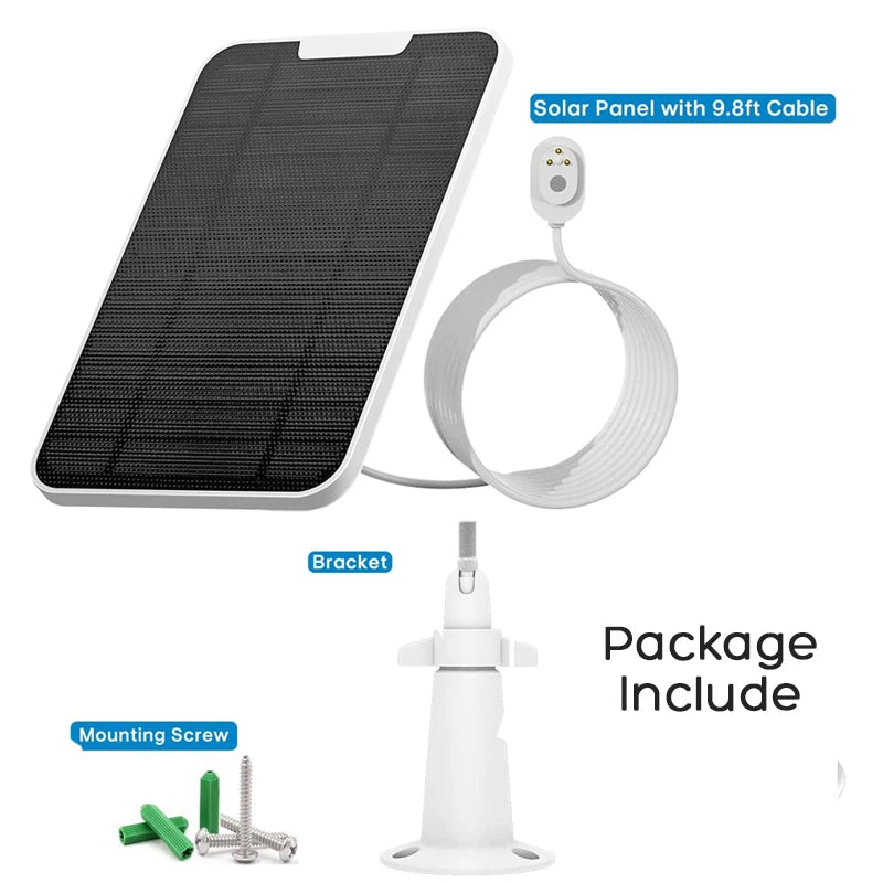 Arlo Go 2 Solar Panel, Easy solar panel installation kit with 9.8-foot cable and bracket package.