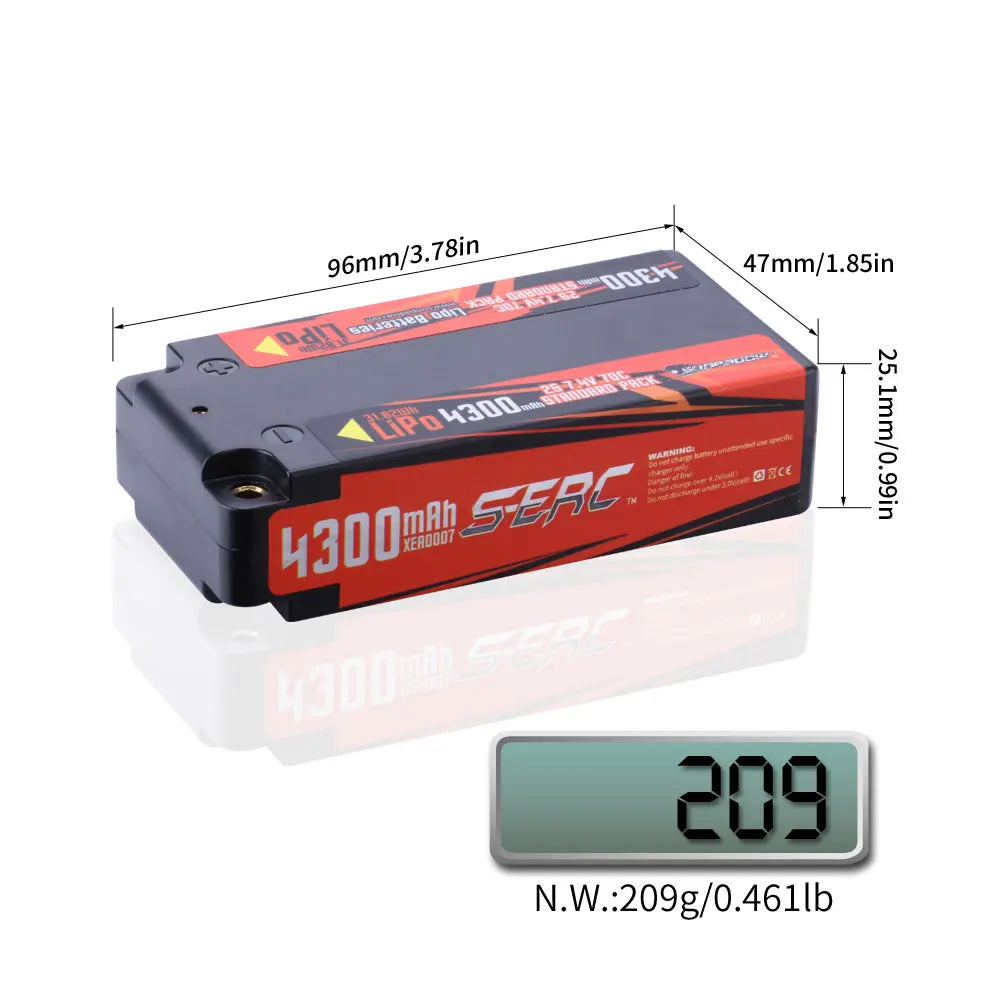 SUNPADOW 2S Shorty Lipo Battery, SUNPADOW battery for RC car truck buggy.