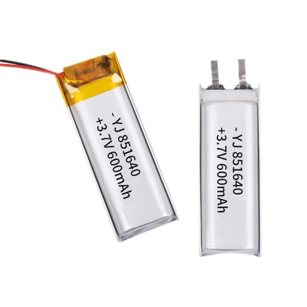 3.7V 600mAh LiPo Rechargeable Battery 851640 for Bluetooth Headset, Beauty Instrument, Selfie Stick