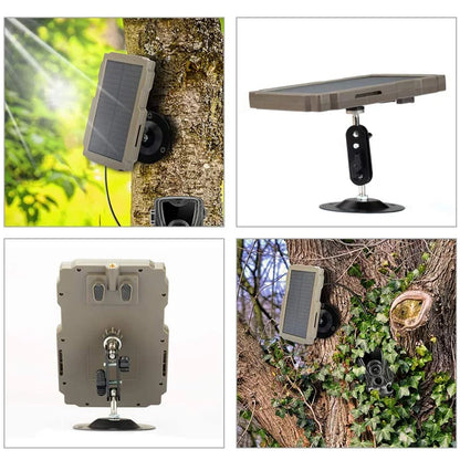 6V-12V 3000mAh Trail Game Camera Solar Panel -  Rechargeable Solar Charger for Hunting Camera