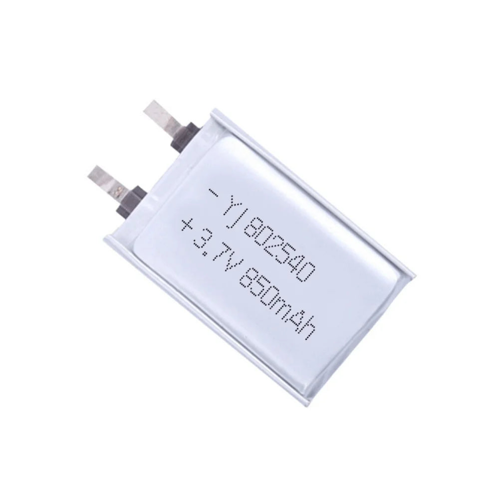 3.7V 850mAh Polymer Lithium LiPo Rechargeable Battery 802540 by koonenda for Bluetooth Headset, Beauty Instrument, Selfie Stick, Spray